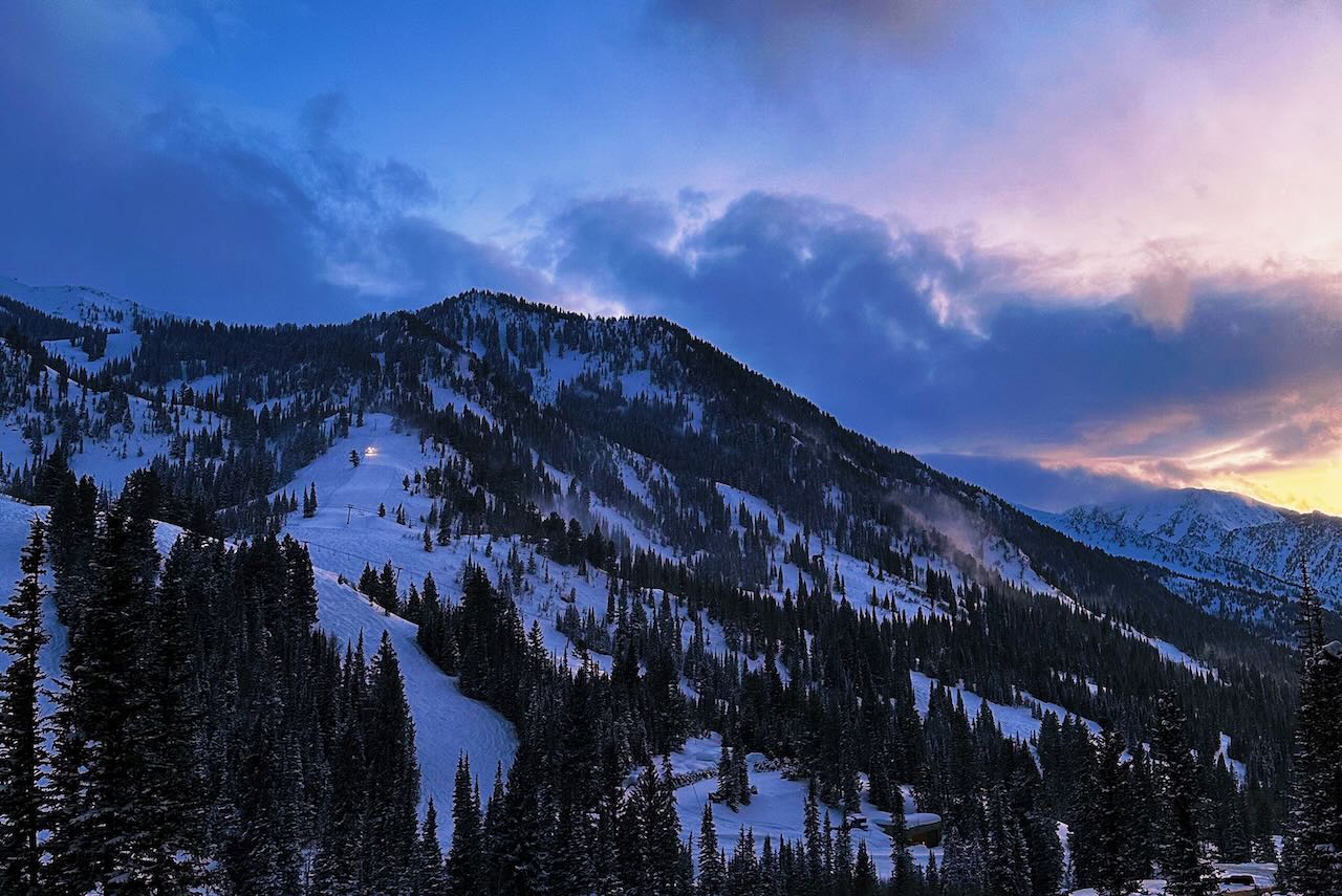 Snowbird at sunset